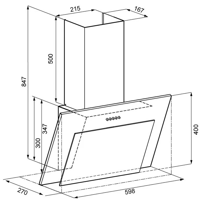 Вытяжка Krona ELMA 600 black pb