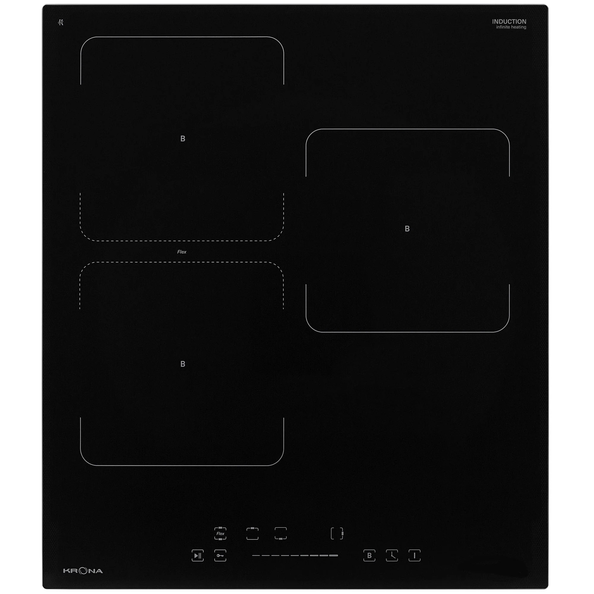 Панель индукционная KRONA ERDE 45 BL 3BFTS