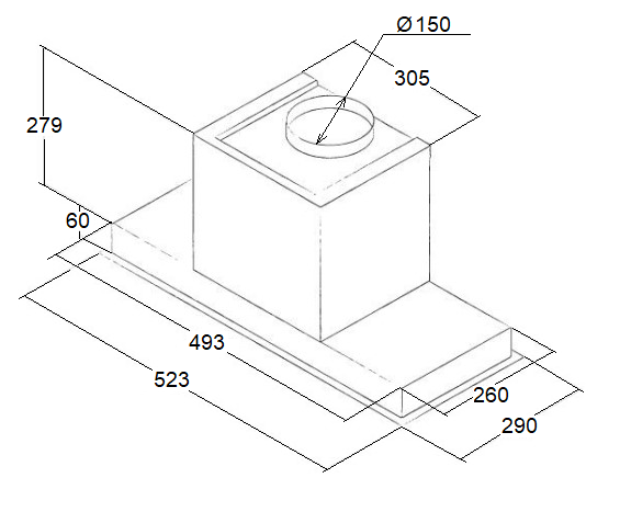Вытяжка Elica HIDDEN 2.0 IXGL/A/52