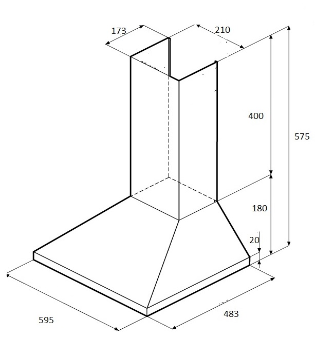 Вытяжка KRONA JANNA T 600 black PB