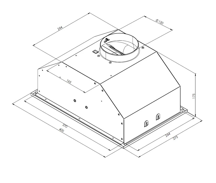 Вытяжка KRONA KATE 400 BLACK PB