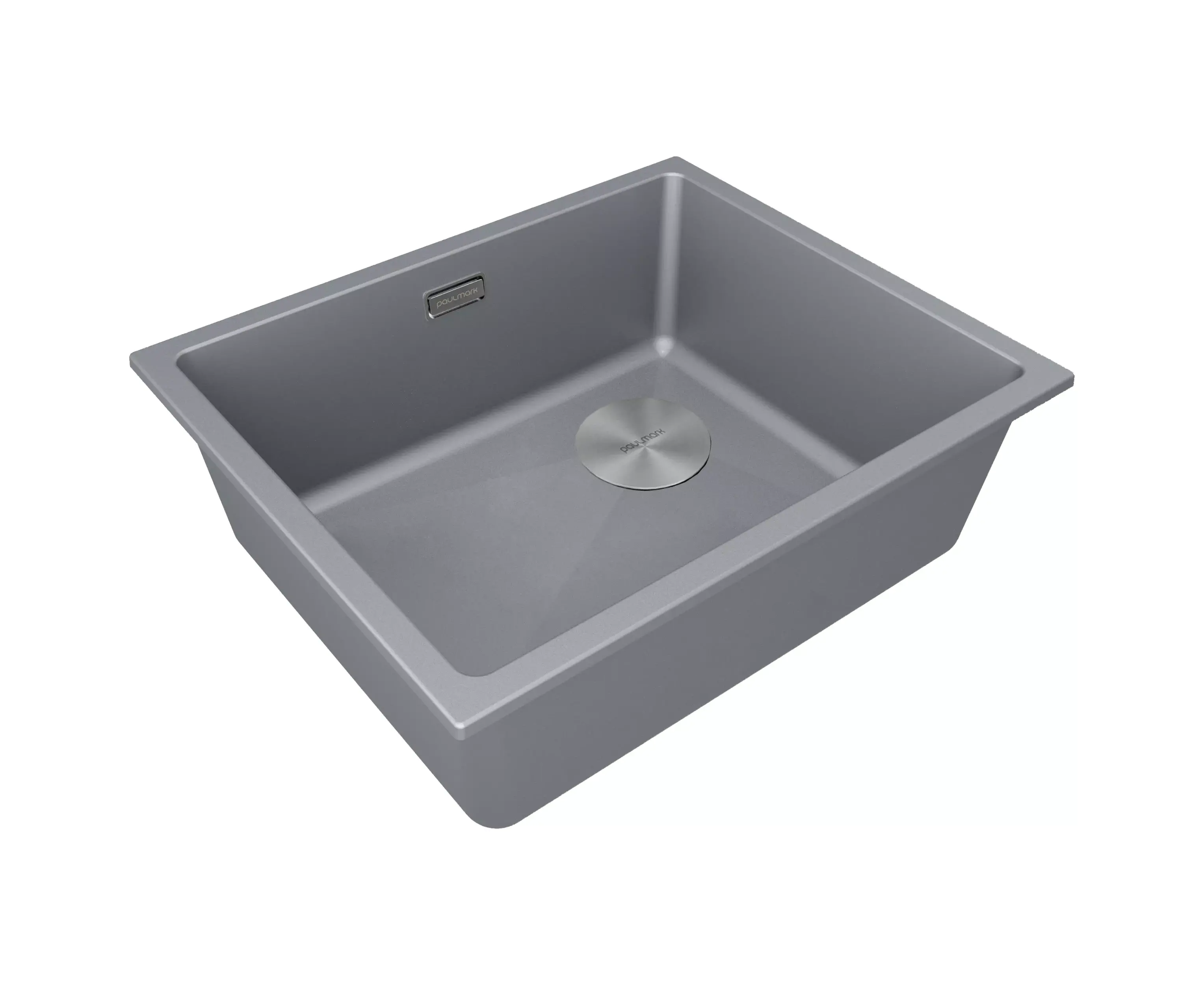 Мойка Paulmark LUMI 55UNI-SKEW-GRM, серый металлик