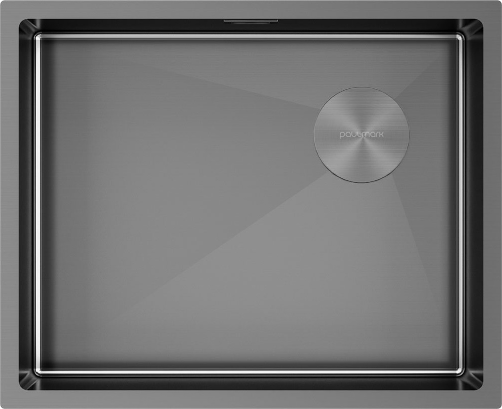 Мойка Paulmark NEXT-SKEW 54UNI-GM, вороненая сталь