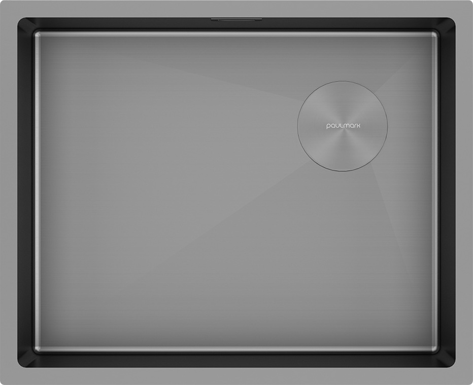 Мойка Paulmark NEXT-SKEW 54UNI-MG, матовый серый