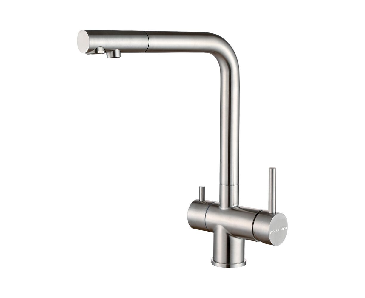 Смеситель Paulmark SKALEN Sk213020-BS, брашированная сталь