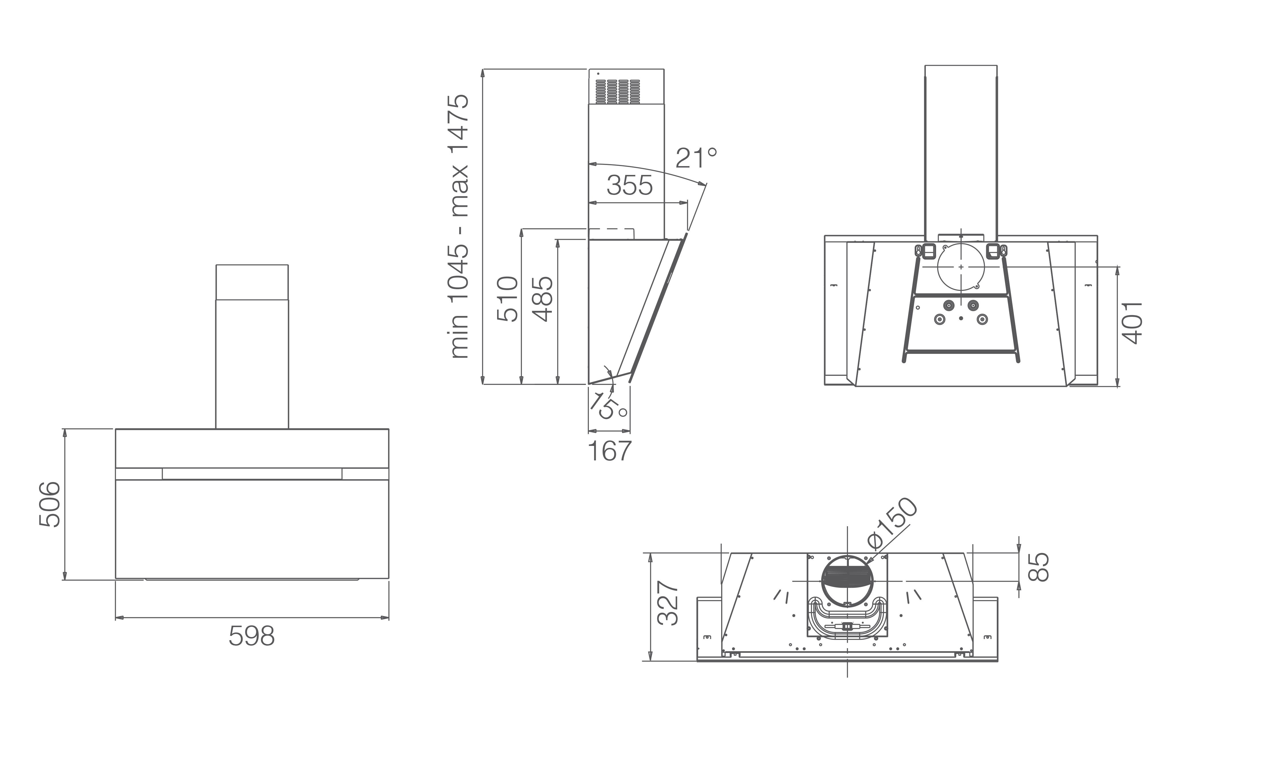 Вытяжка Elica STRIPE LUX @ BL/A/60