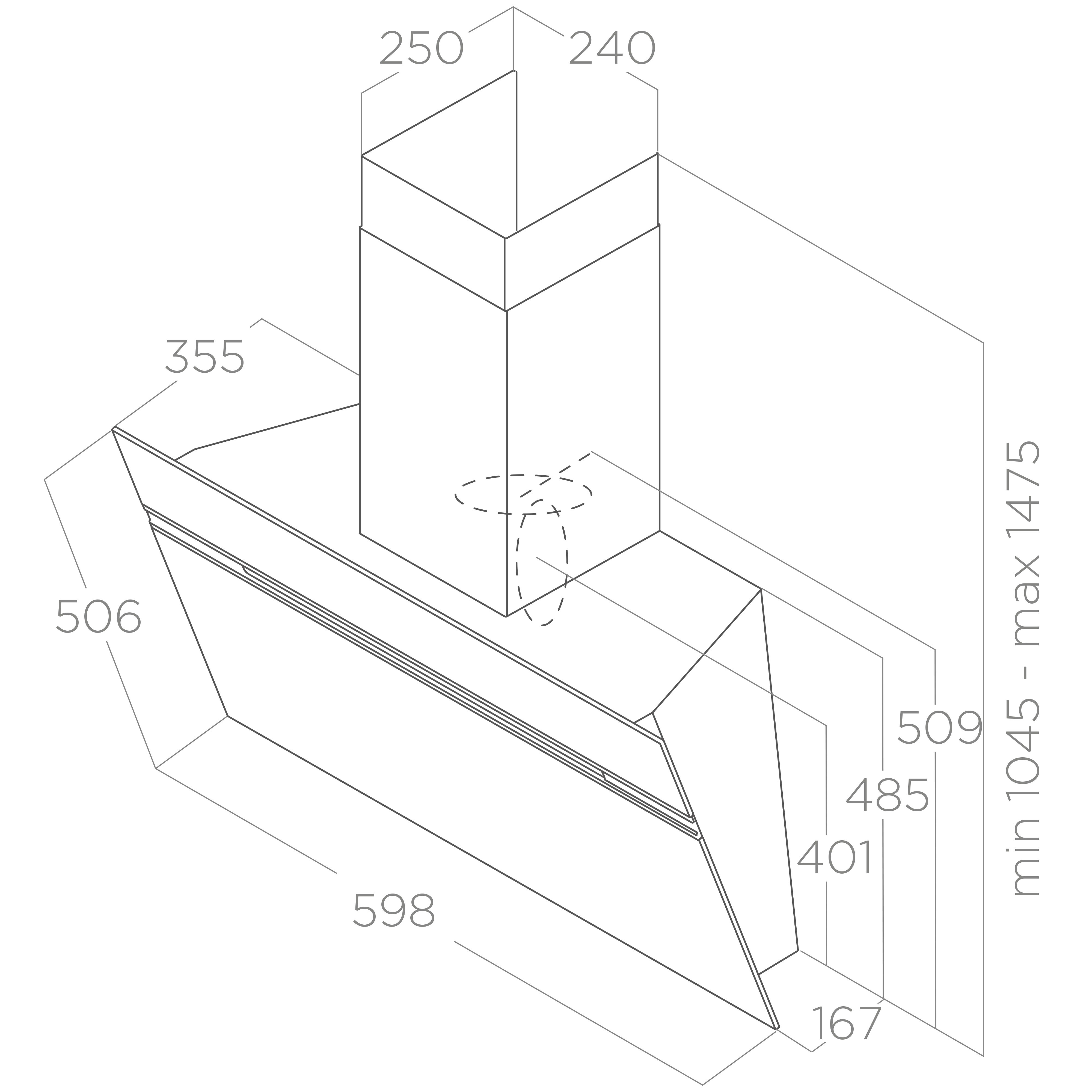 Вытяжка Elica STRIPE LUX @ BL/A/60