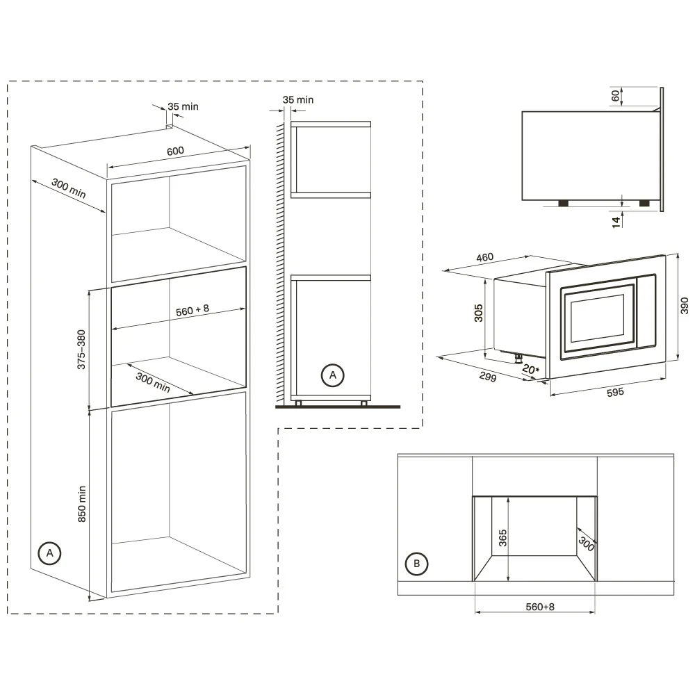 Микроволновая печь KRONA WINDEN 60 BL