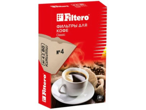 Фильтр для кофе Filtero №4/80 коричневый