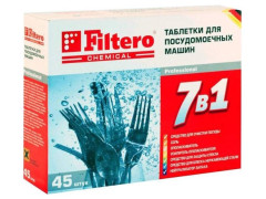 Таблетки Filtero для посудомоечных машин 7 в 1, 45 штук, (арт. 702)