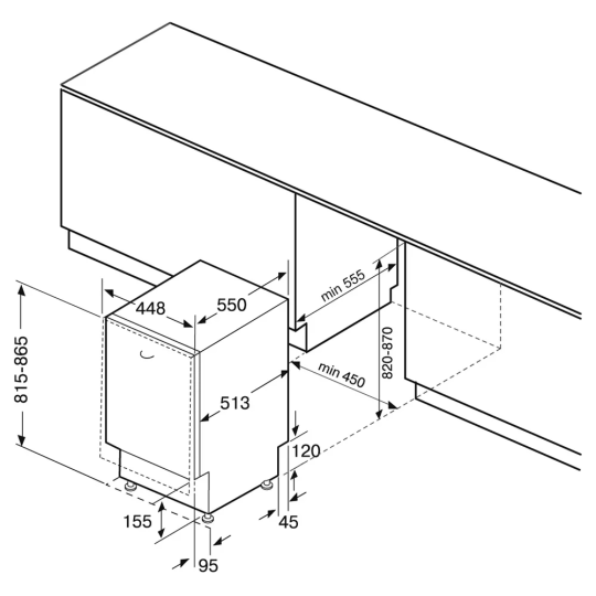 Посудомоечная машина KRONA DELIA 45 BI V2