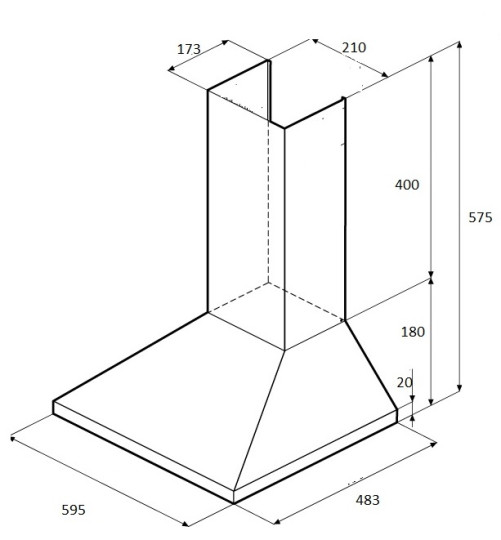 Вытяжка KRONA JANNA T 600 black PB