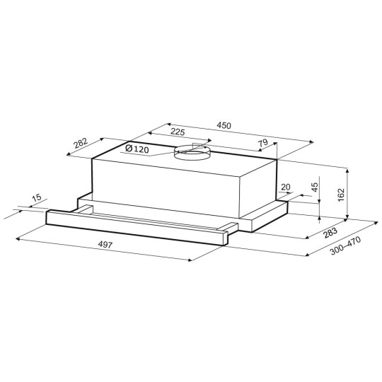 Вытяжка KRONA KAMILLA MV 500 INOX / KRHD282