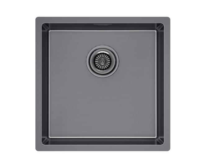 Мойка Paulmark LASSAN 44UNI-GM, вороненая сталь