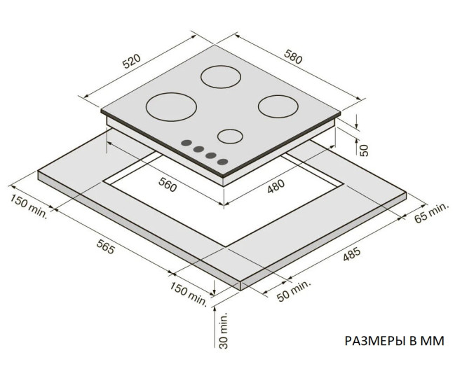 Панель KRONA NEBEL 60 WH W