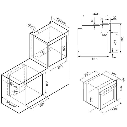Духовка KRONA NEBULA steam 60 WH