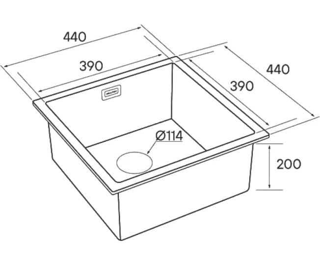Мойка Paulmark NEXT 44UNI-BS, брашированная сталь