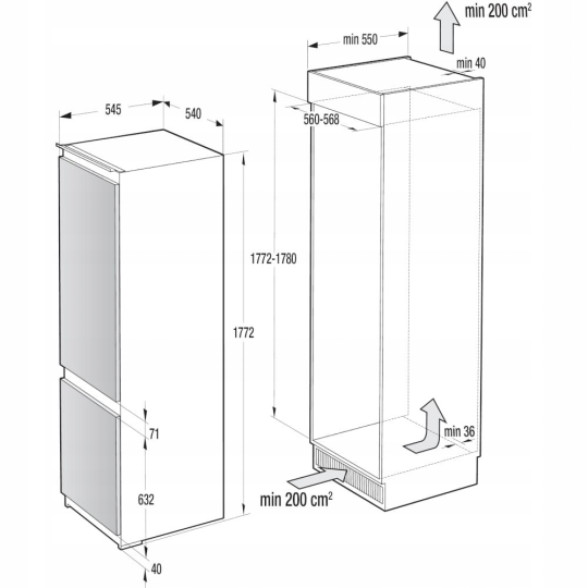Холодильник GORENJE NRKI418EP1 Холодильник GORENJE NRKI418EP1