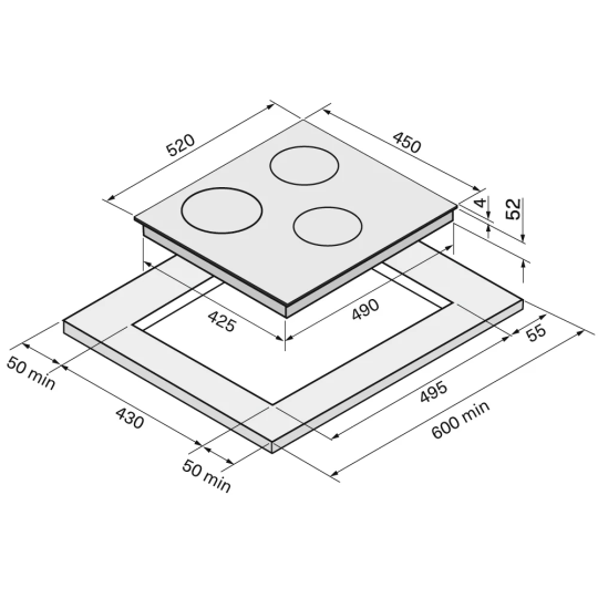 Панель индукционная KRONA REMO 45 BL