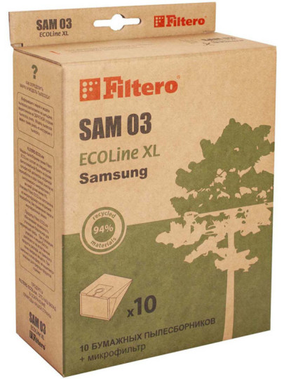 Пылесборники Ecoline Filtero SAM03(10+фильтр)