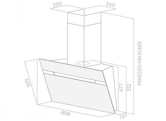 Вытяжка ELICA STRIPE WH/A/90/LX